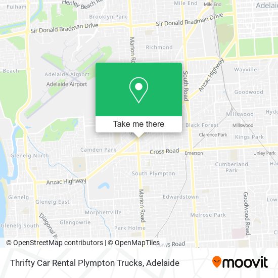 Thrifty Car Rental Plympton Trucks map