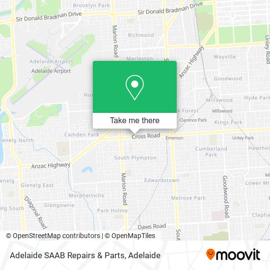 Adelaide SAAB Repairs & Parts map