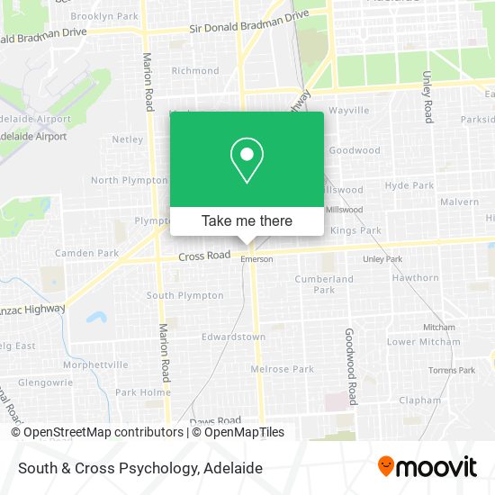 South & Cross Psychology map