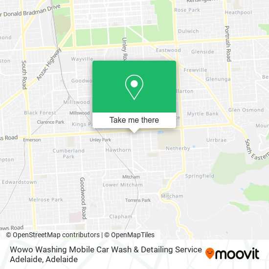 Mapa Wowo Washing Mobile Car Wash & Detailing Service Adelaide
