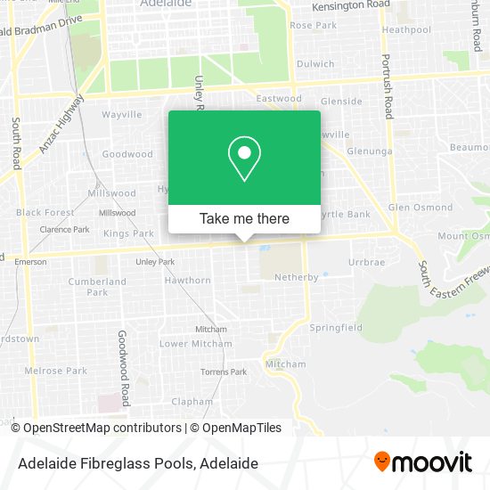 Mapa Adelaide Fibreglass Pools