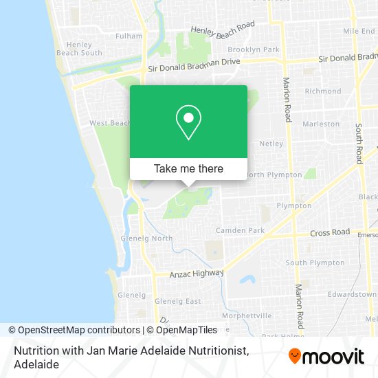 Nutrition with Jan Marie Adelaide Nutritionist map