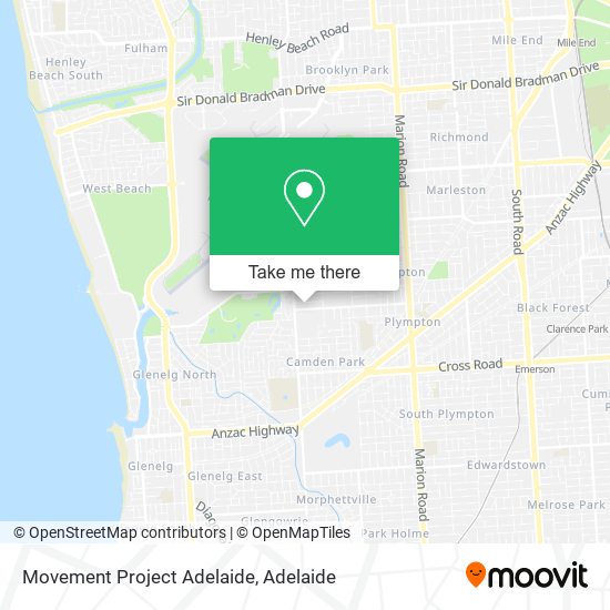 Movement Project Adelaide map