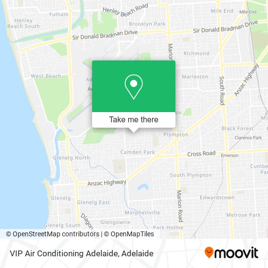 VIP Air Conditioning Adelaide map