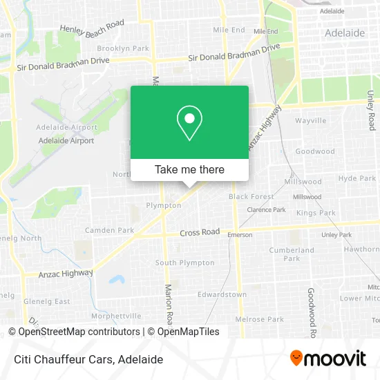 Mapa Citi Chauffeur Cars