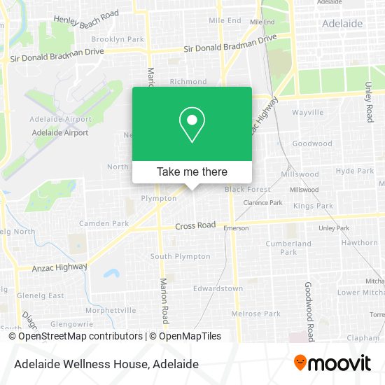 Mapa Adelaide Wellness House