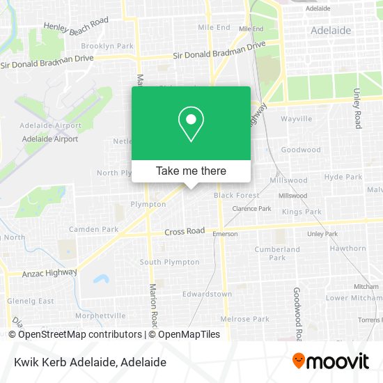 Mapa Kwik Kerb Adelaide