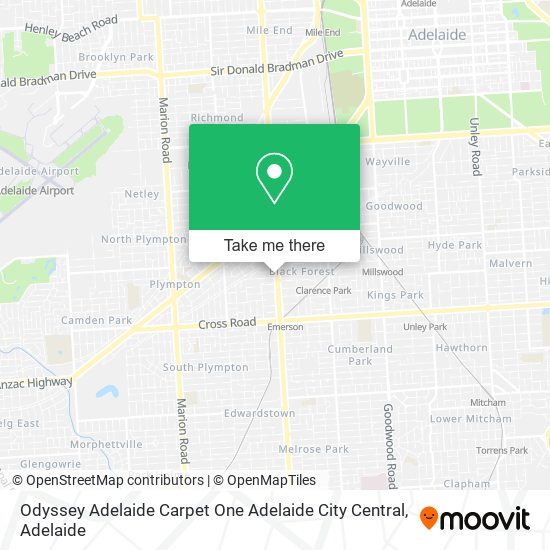 Odyssey Adelaide Carpet One Adelaide City Central map