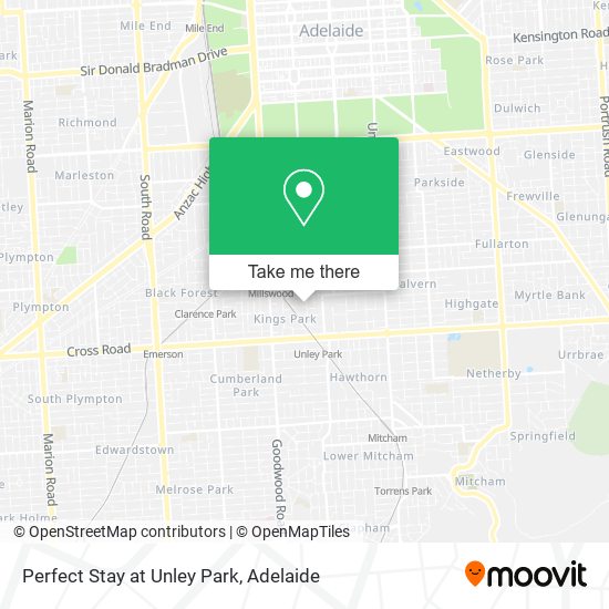 Perfect Stay at Unley Park map