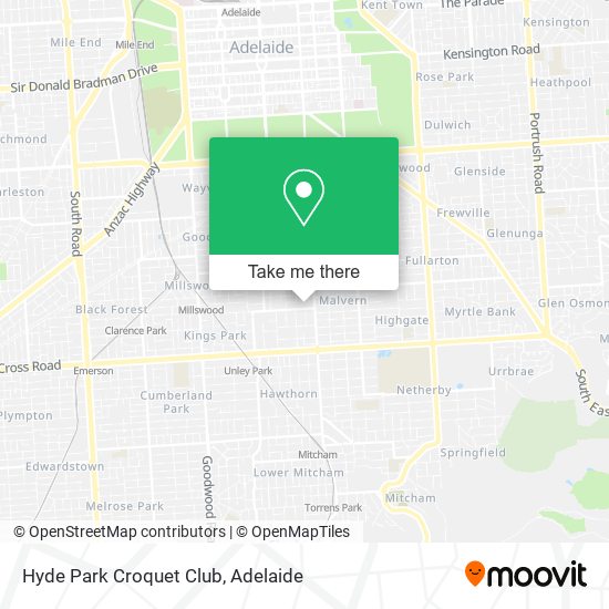 Mapa Hyde Park Croquet Club