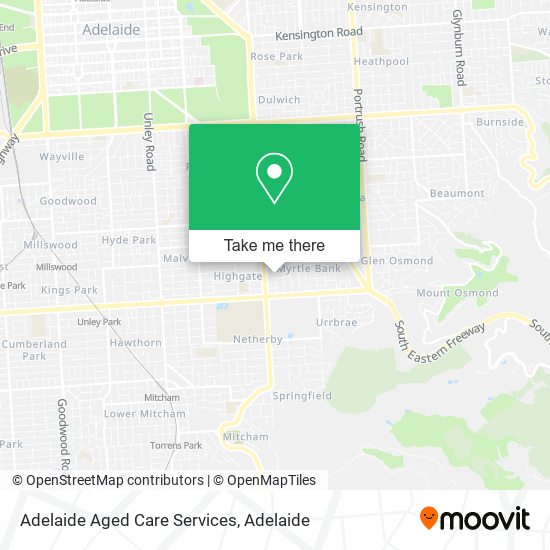 Mapa Adelaide Aged Care Services