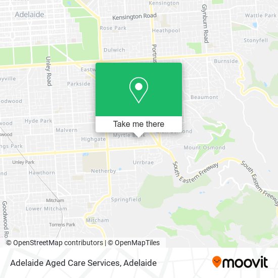 Adelaide Aged Care Services map