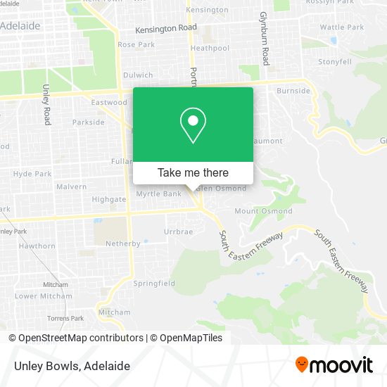 Unley Bowls map