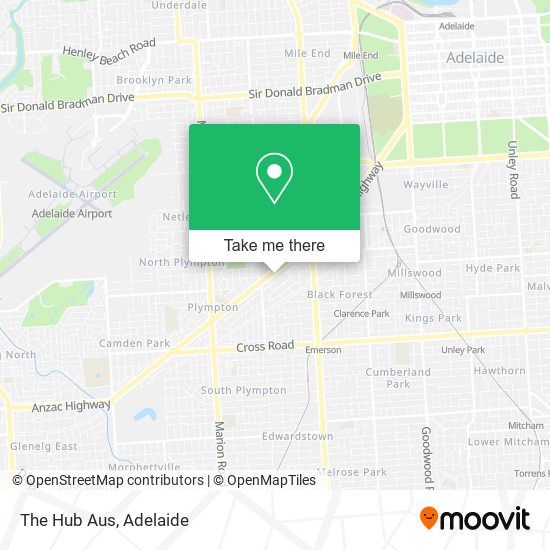 Mapa The Hub Aus