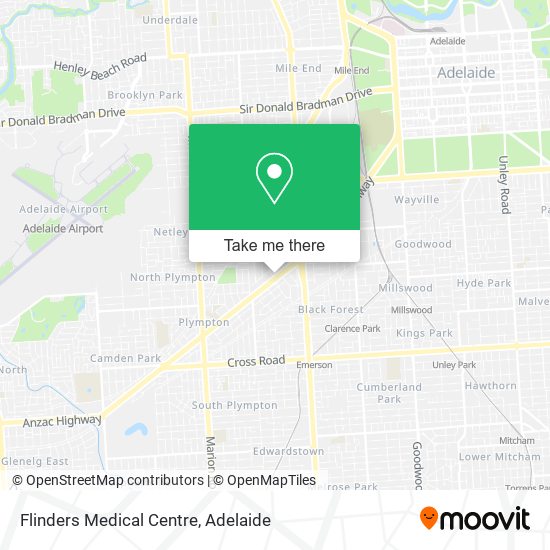 Mapa Flinders Medical Centre