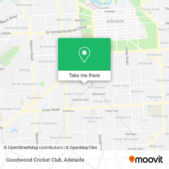 Mapa Goodwood Cricket Club