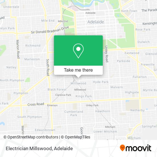 Electrician Millswood map