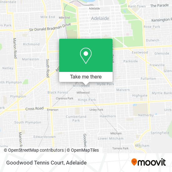 Mapa Goodwood Tennis Court