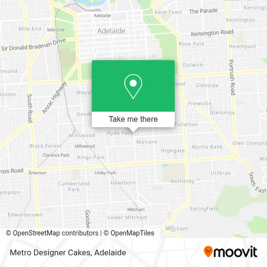 Mapa Metro Designer Cakes