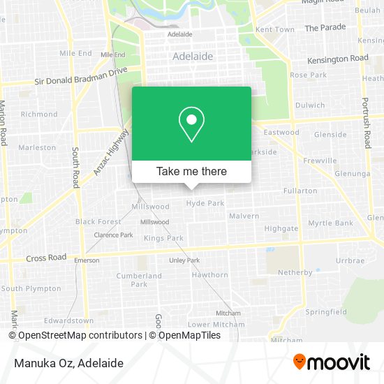 Manuka Oz map