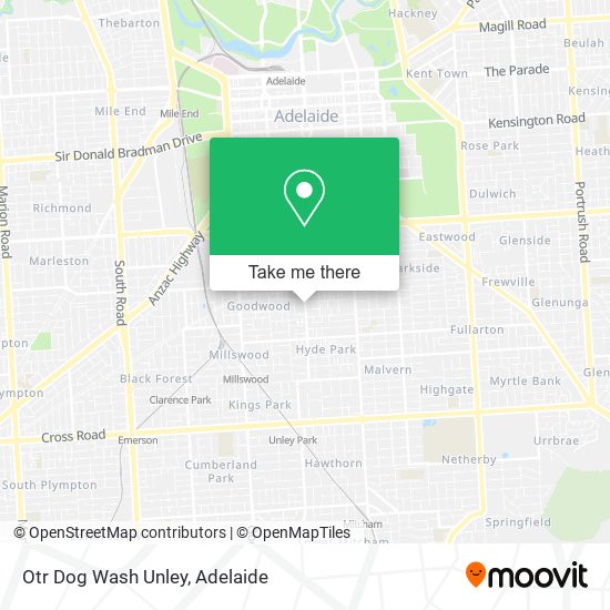 Mapa Otr Dog Wash Unley