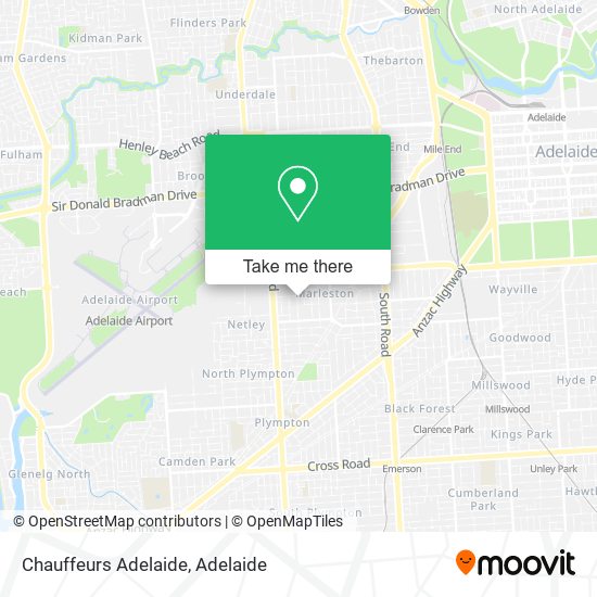 Mapa Chauffeurs Adelaide