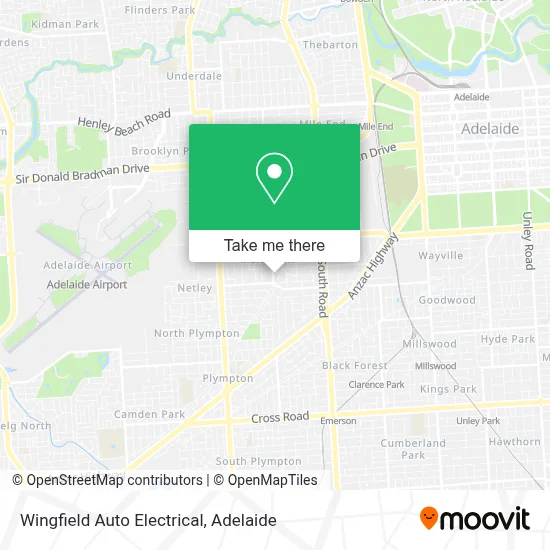 Mapa Wingfield Auto Electrical