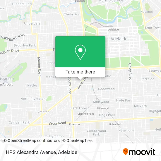 HPS Alexandra Avenue map