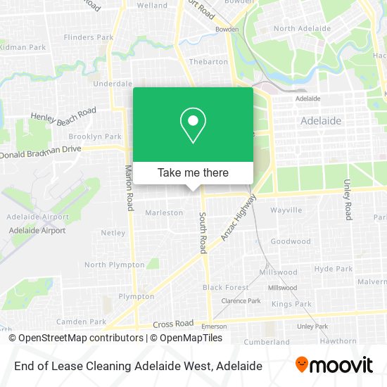 End of Lease Cleaning Adelaide West map