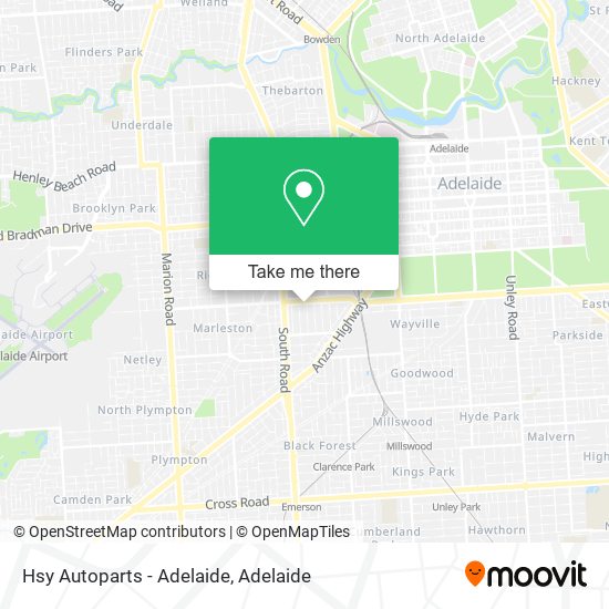 Hsy Autoparts - Adelaide map