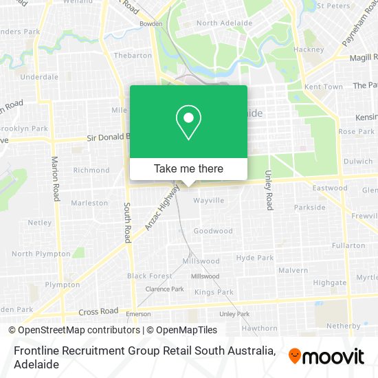 Frontline Recruitment Group Retail South Australia map