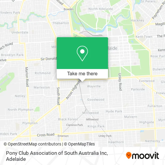 Pony Club Association of South Australia Inc map