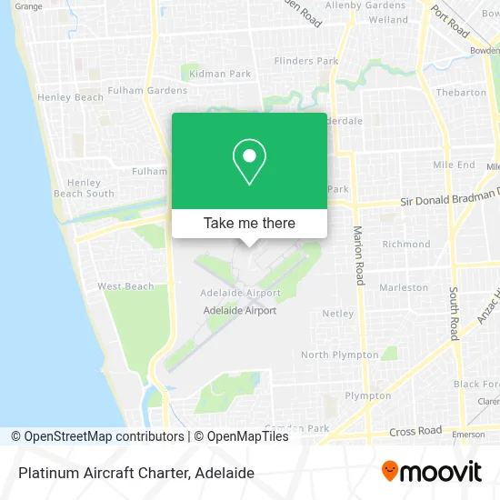 Mapa Platinum Aircraft Charter