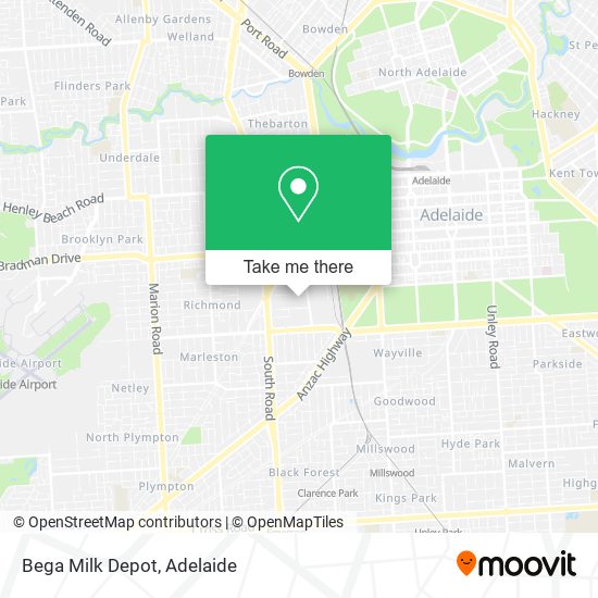 Bega Milk Depot map