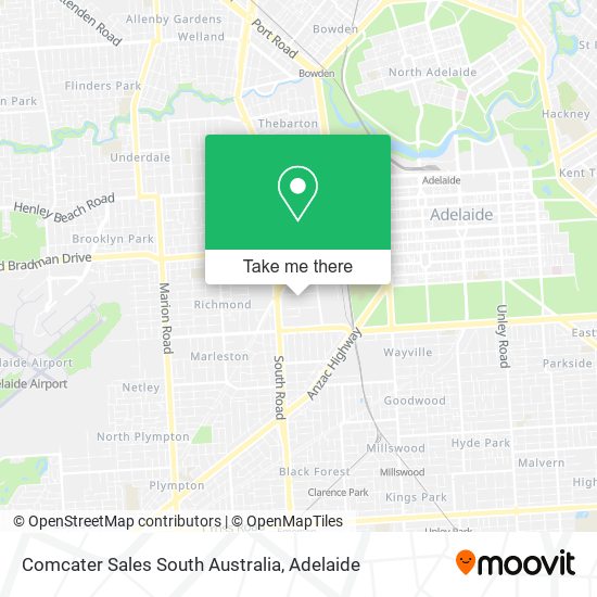 Comcater Sales South Australia map