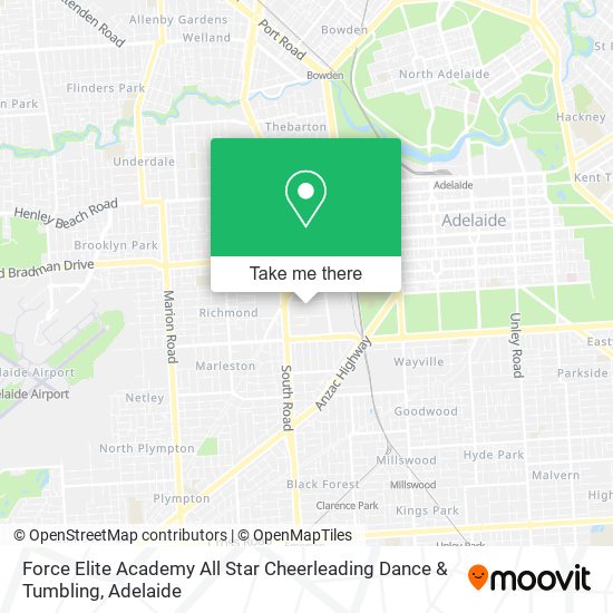 Force Elite Academy All Star Cheerleading Dance & Tumbling map