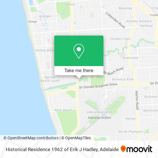 Historical Residence 1962 of Erik J Hadley map
