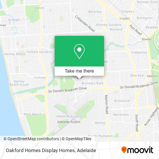 Oakford Homes Display Homes map