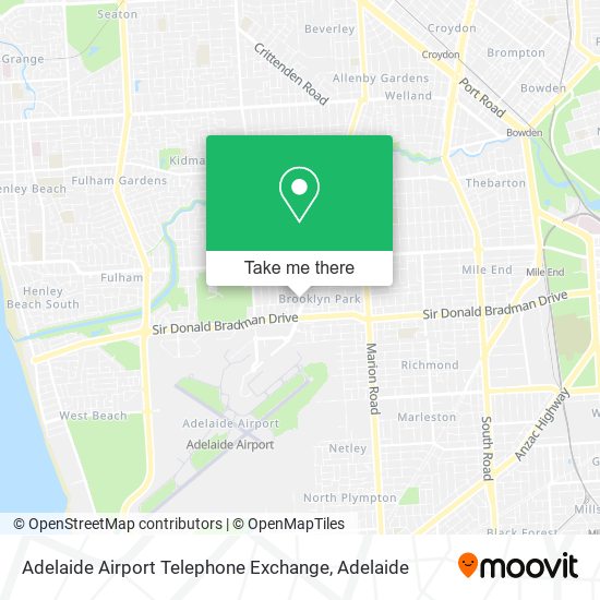 Adelaide Airport Telephone Exchange map