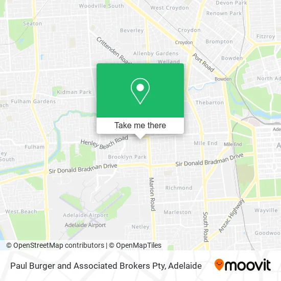 Paul Burger and Associated Brokers Pty map