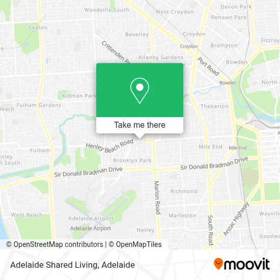 Mapa Adelaide Shared Living