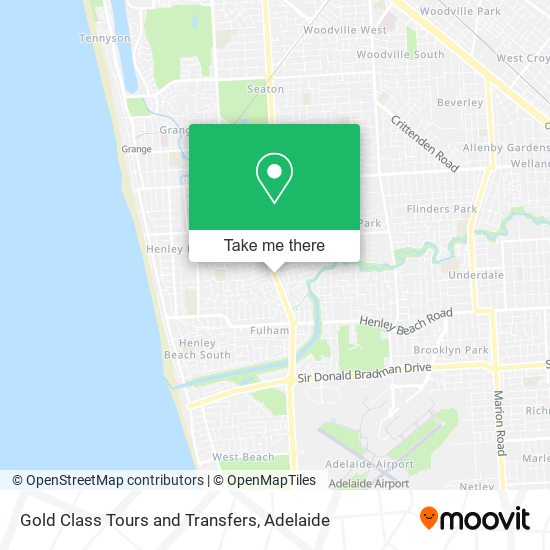 Gold Class Tours and Transfers map