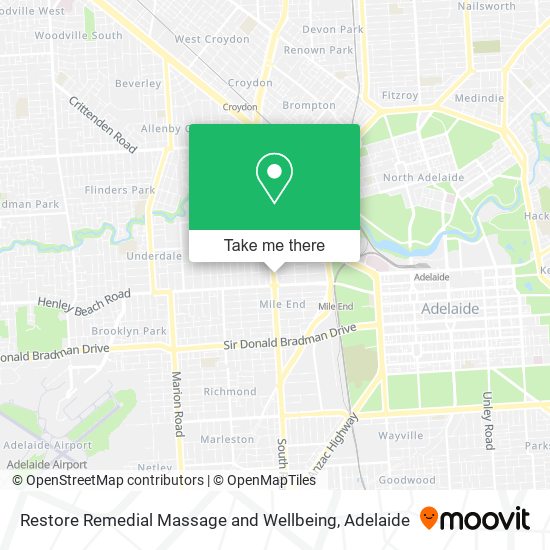 Restore Remedial Massage and Wellbeing map