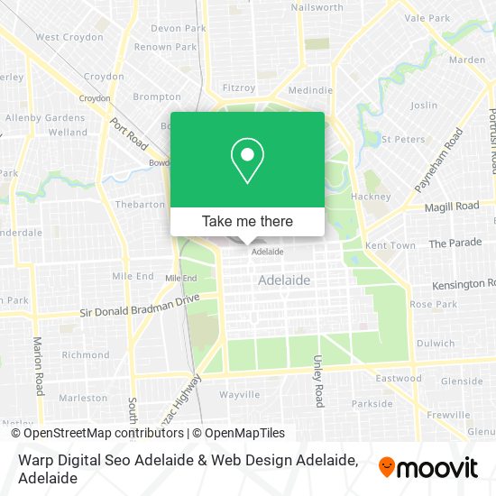 Mapa Warp Digital Seo Adelaide & Web Design Adelaide