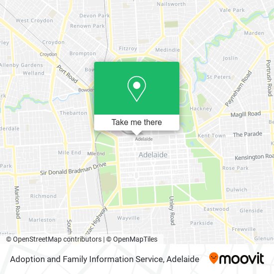 Adoption and Family Information Service map