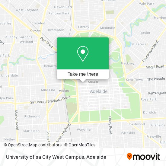 University of sa City West Campus map