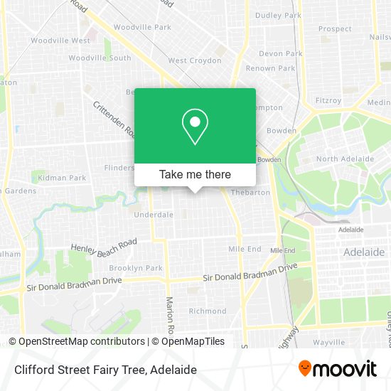 Clifford Street Fairy Tree map