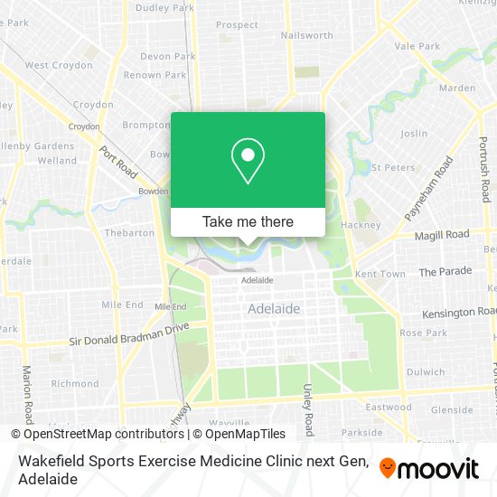 Wakefield Sports Exercise Medicine Clinic next Gen map