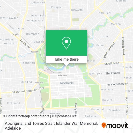 Aboriginal and Torres Strait Islander War Memorial map