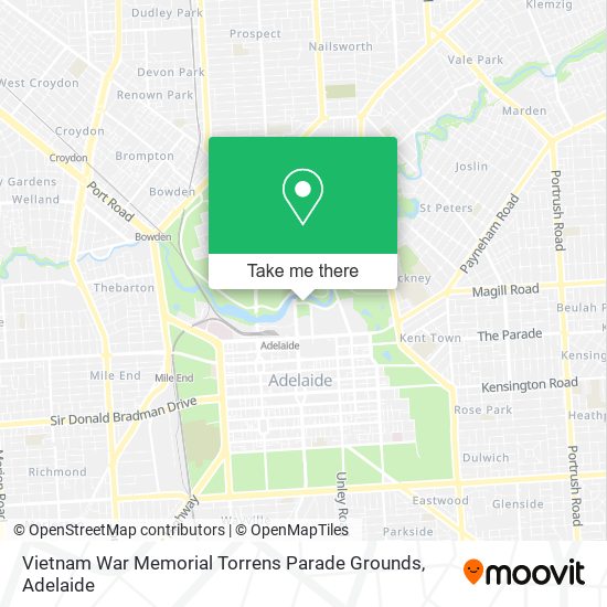 Vietnam War Memorial Torrens Parade Grounds map